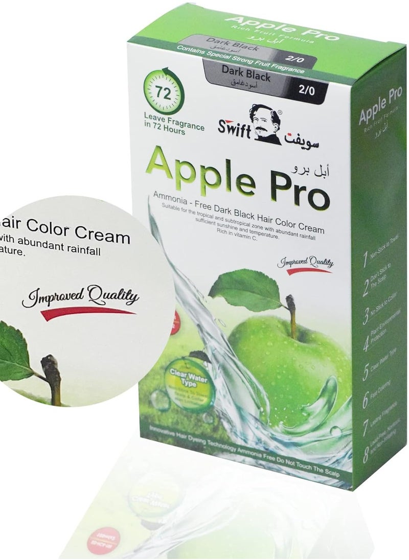 Swift Dark Black Hair Color Cream No Ammonia 100ml x 2  - Image 4