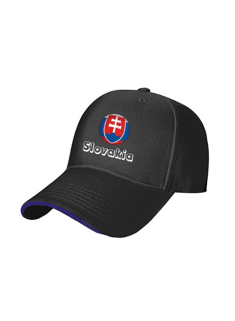 PRINTSHOP4ME Slovakia Unisex Adult Football Cap for Both Men and Women With Metal Adjustable Buckle Closure - Perfect for Football Fans, Match Days, Outdoor Activities, and Everyday Wear - Image 2