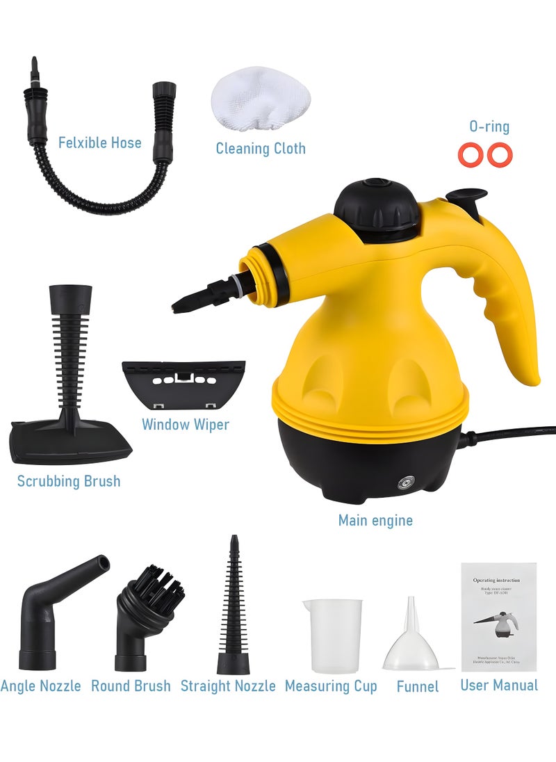 Nooriya - Portable Handheld Steam Cleaner 1000W Multifunctional High Temperature Pressurized Steam Cleaning Machine with 9PCS Accessory for Kitchen Sofa Bathroom Car Window - Image 1