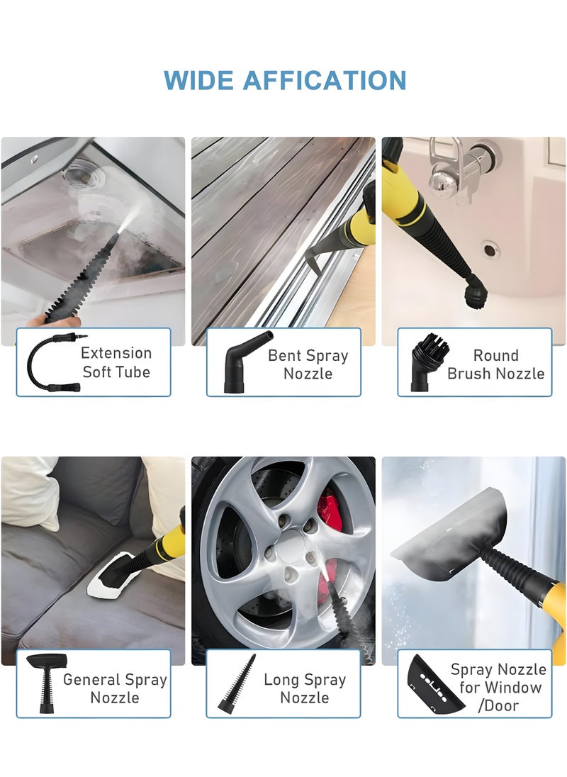 Nooriya - Portable Handheld Steam Cleaner 1000W Multifunctional High Temperature Pressurized Steam Cleaning Machine with 9PCS Accessory for Kitchen Sofa Bathroom Car Window - Image 1