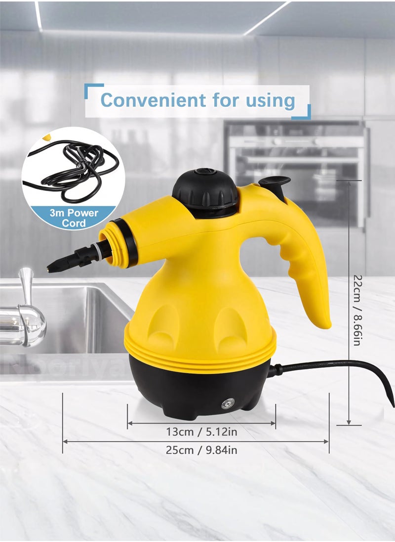 Nooriya - Portable Handheld Steam Cleaner 1000W Multifunctional High Temperature Pressurized Steam Cleaning Machine with 9PCS Accessory for Kitchen Sofa Bathroom Car Window - Image 1