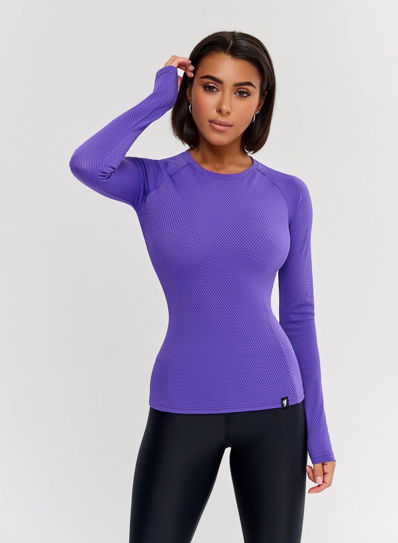 Bona Fide Women’s Compression Shirt – Long Sleeve Workout Top for Gym & Running - Image 1