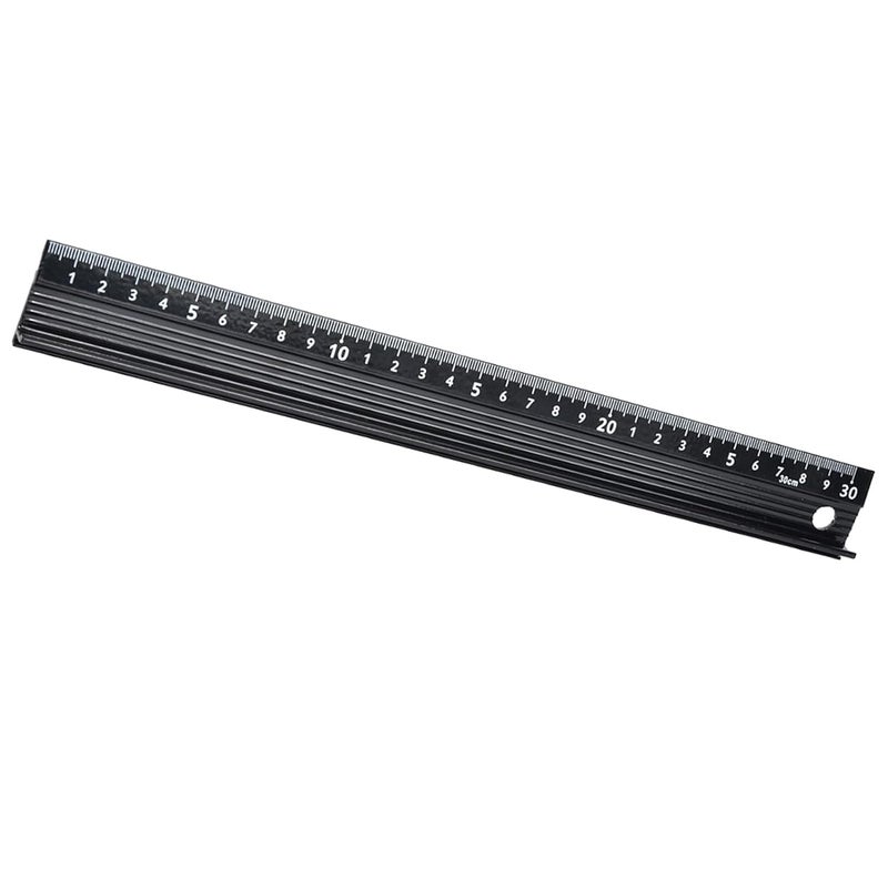 L Shaped 30cm Aluminum Alloy Ruler Non Slip Base for Straight Cutting and DIY Projects - Image 3