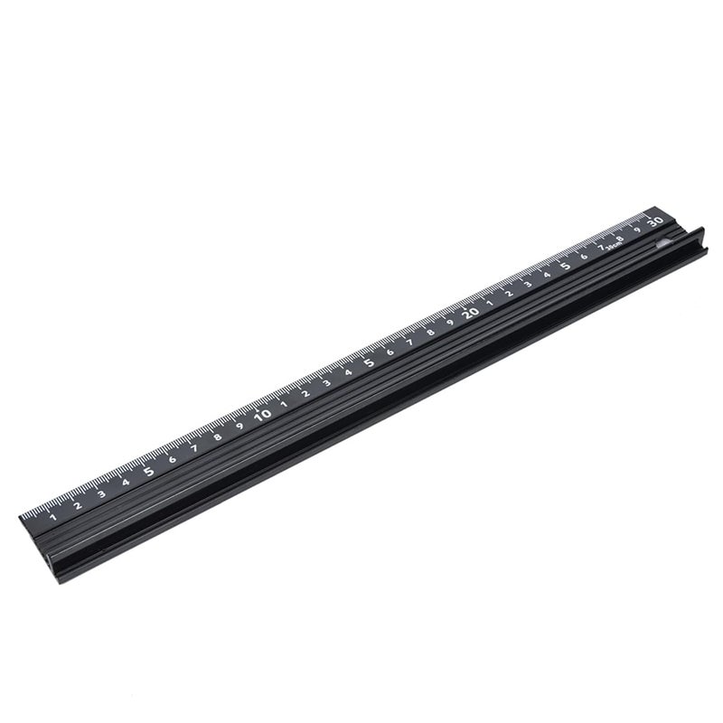 L Shaped 30cm Aluminum Alloy Ruler Non Slip Base for Straight Cutting and DIY Projects - Image 4