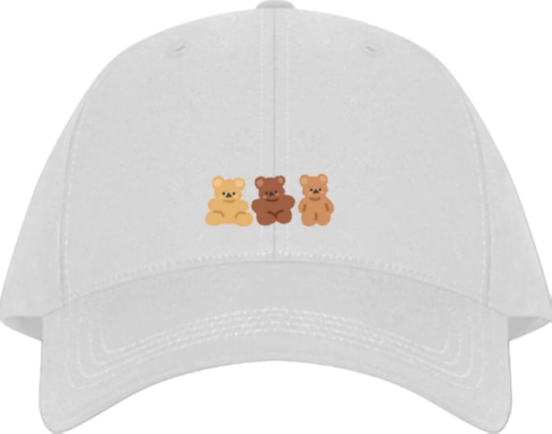 bear Baseball cap White 15