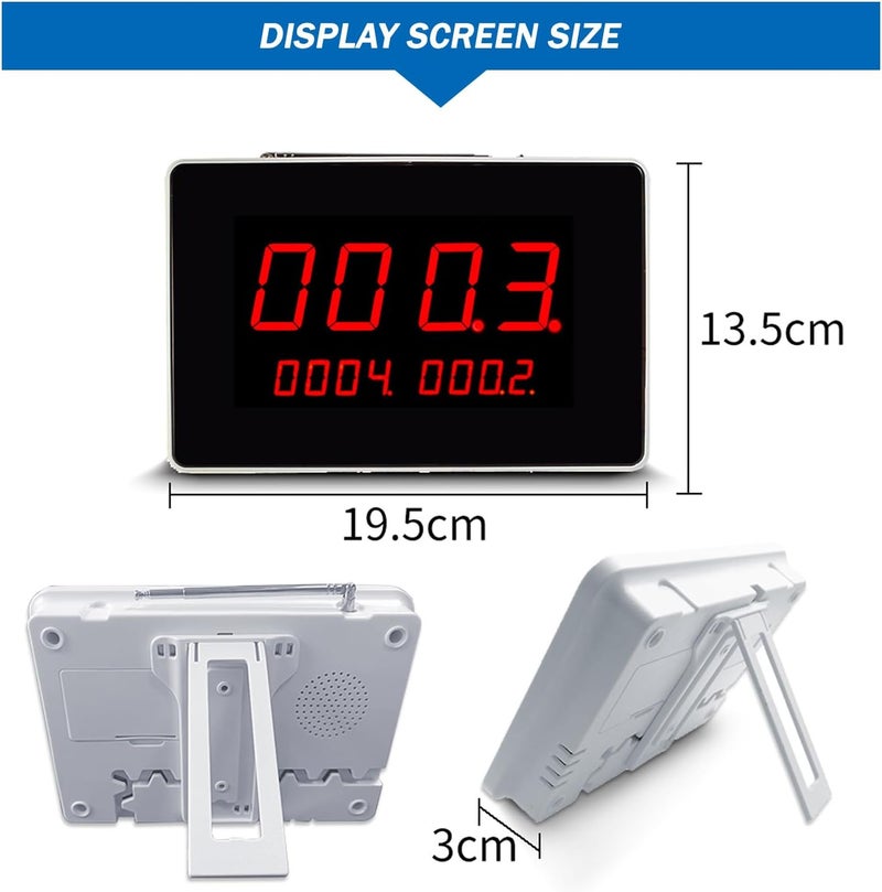 CYSSJF Wireless Bell Nurse Calling System Caregiver Pager Call for Elderly Senior Disabled Patients with 1 Number Display 10 Call Buttons for Medical Alert System Clinic / Hospital / Nurses Station - Image 5
