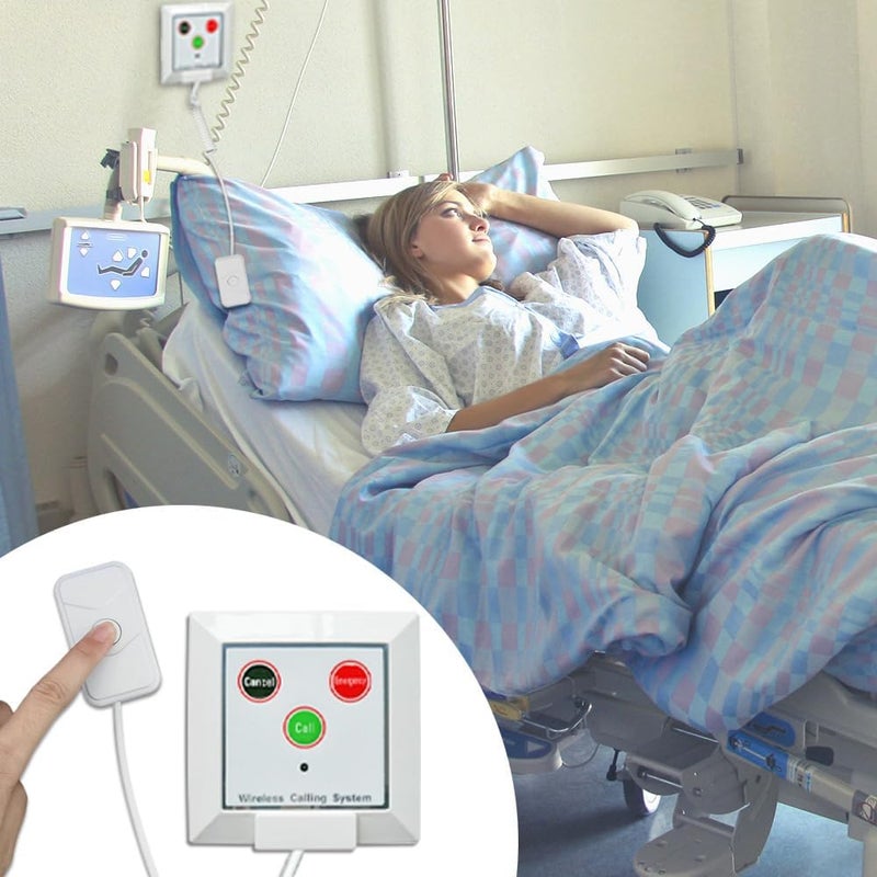 CYSSJF Wireless Bell Nurse Calling System Caregiver Pager Call for Elderly Senior Disabled Patients with 1 Number Display 10 Call Buttons for Medical Alert System Clinic / Hospital / Nurses Station - Image 3