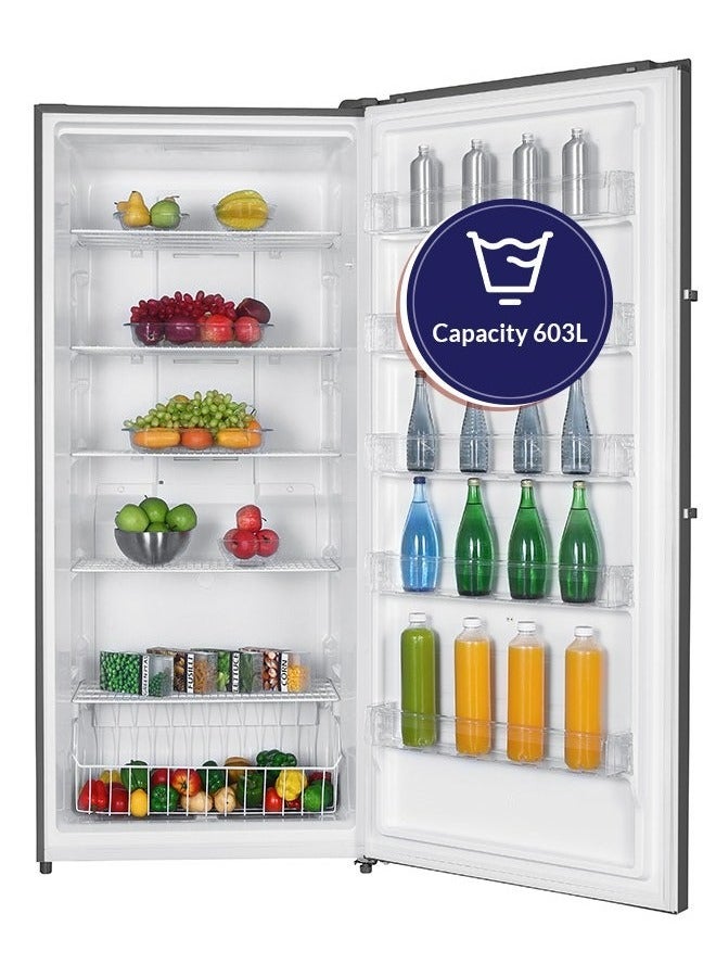 Arrow 655 LTR SINGLE DOOR UPRIGHT FREEZER NOFROST, 21.2 CU.FT| High speed cooling and freezing | switchable to fridge, High quality and effective compressor | 7 years Compressor warranty| Silver color | Model Name: RO-770VNF  - Image 3