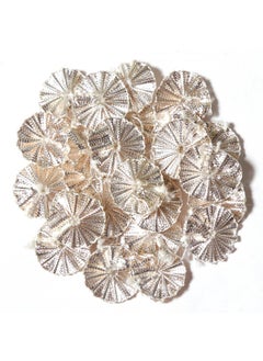 Embroiderymaterial EmbroideryMaterial Silver Gota Patti Flowers Embroidery Patches for Clothes, Applique Patches for Embroidery Work, Gota Flowers for Decoration, Crafts & Flowers for Dress Designing (25 Pieces, Silver, 1.7 CM)  - Image 1