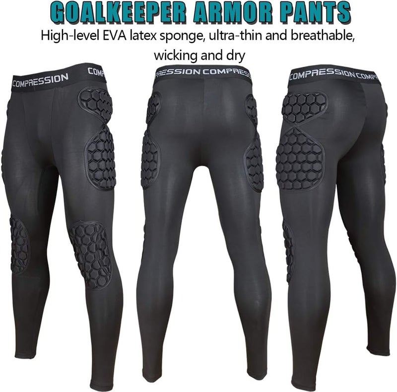 Shinestone Adult Men's Goalkeeper Armor BodyShield Padded Compression Shirt Pants and Short with Sponge Protector - Image 1
