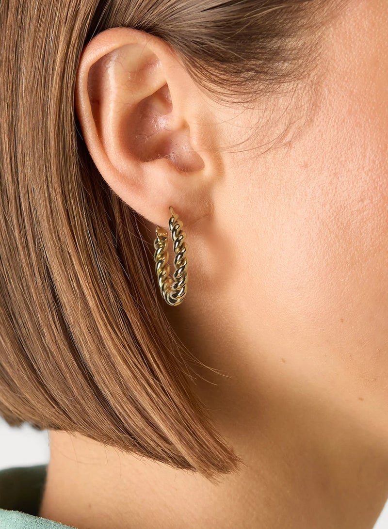 Liu Jo Noir Golden Hoops - LJ2408 - Image 2
