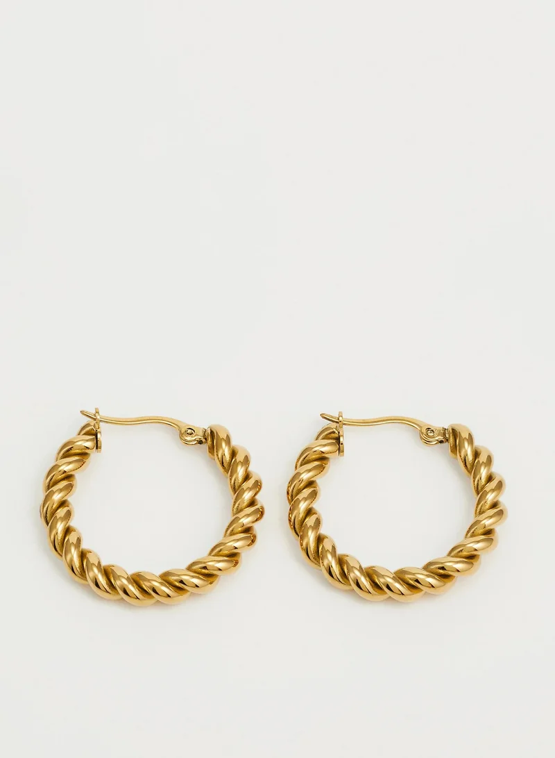 Liu Jo  Liu Jo Noir Golden Hoops - LJ2408 for Women | Best Price UAE
