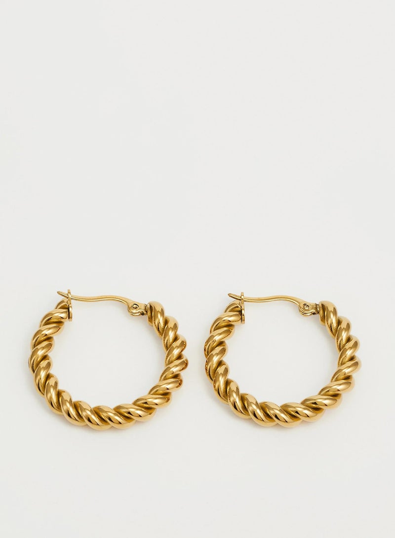 Liu Jo Noir Golden Hoops - LJ2408 - Image 4