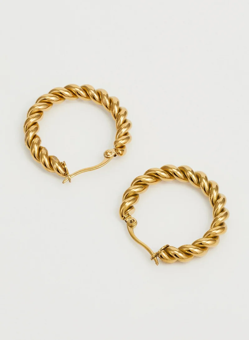 Liu Jo  Liu Jo Noir Golden Hoops - LJ2408 for Women | Best Price UAE