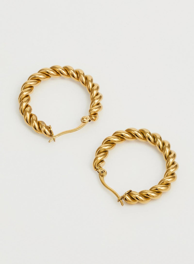 Liu Jo Noir Golden Hoops - LJ2408 - Image 5