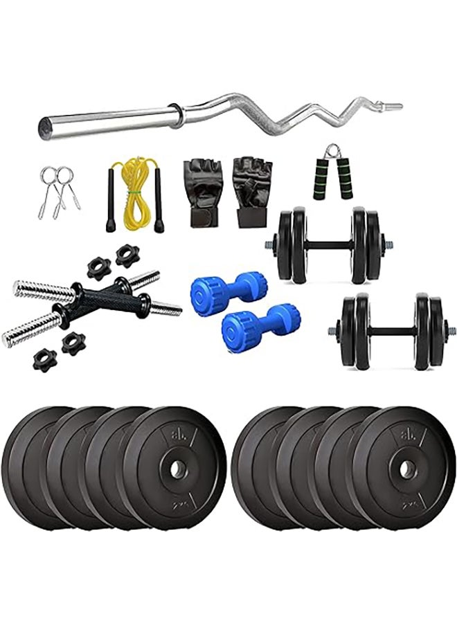 anythingbasic. 16 Kg Home Gym Set, Material : Iron, Plastic, Sand and Cement  - Image 1