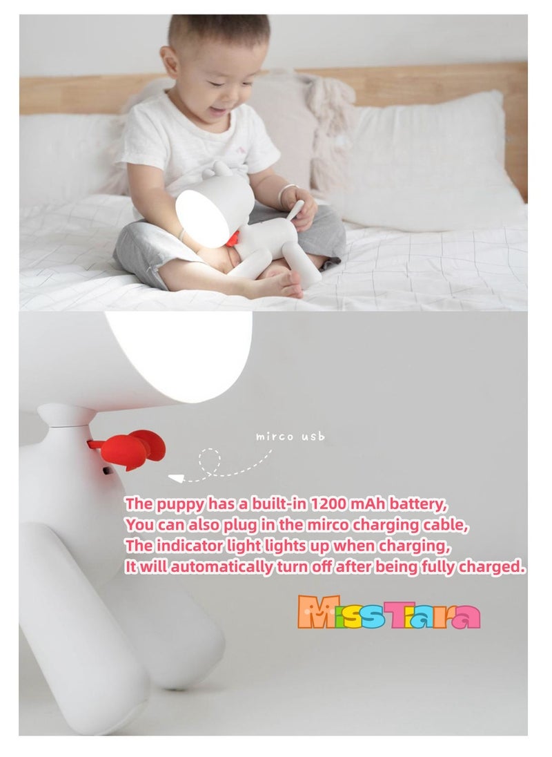 MissTiara Baby bedside usb sleeping atmosphere night light Lovely cartoon puppy LED table lamp  - Image 5