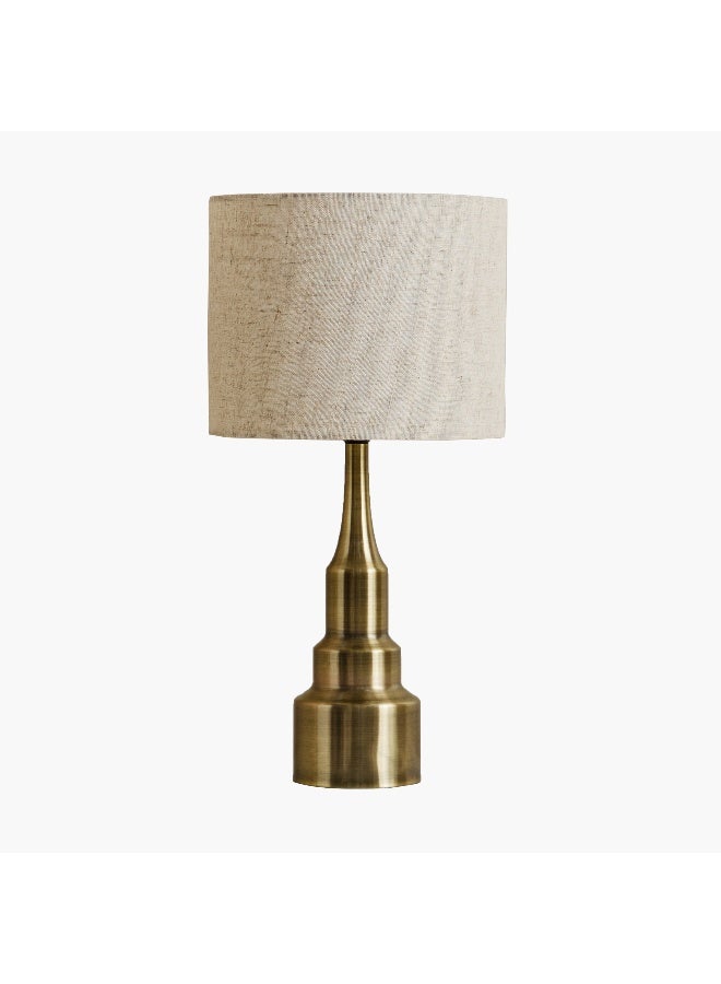 Home Box Blythe Sturdy Metal Table Lamp with Linen Shade - 25.5x50 cm - Image 5