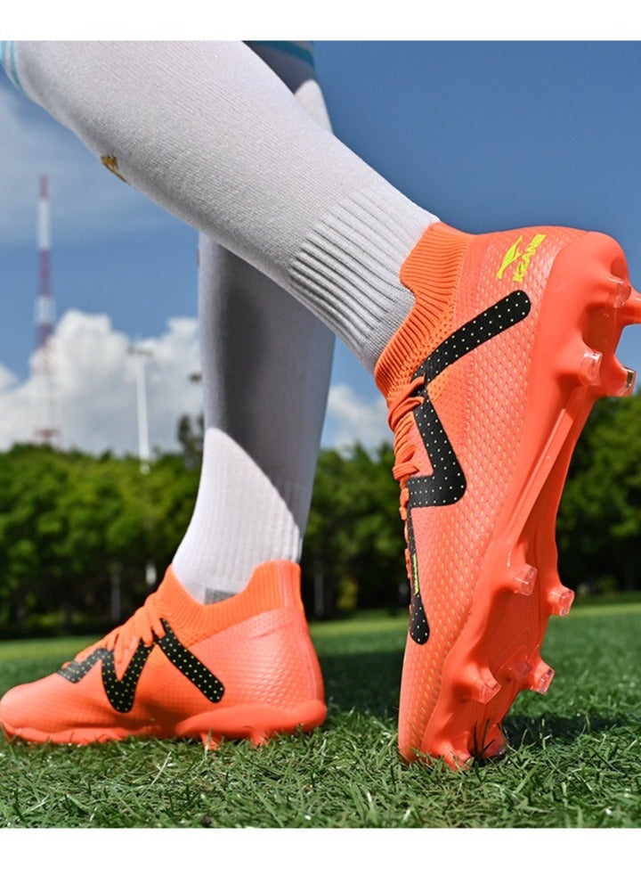 SKT Shiketro Adult Non-Slip Professional Training Football Shoes, Fold-Resistant And Non-Deformable, High-Top Protective Breathable Long-Spike Shoes, Suitable For Men And Women On Artificial Grass - Image 4