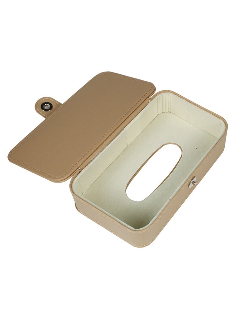 EBMINI New Creative Leather Sunshade Car Back Drawback Paper Box - Image 4