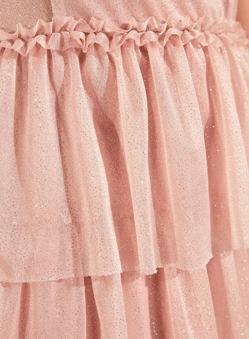 trendyol Layered Lace Detail Dress