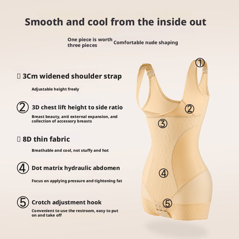 8D Cooling Shaping Bodysuit - Summer Tummy Control Butt Lift Breathable Shapewear - Image 3
