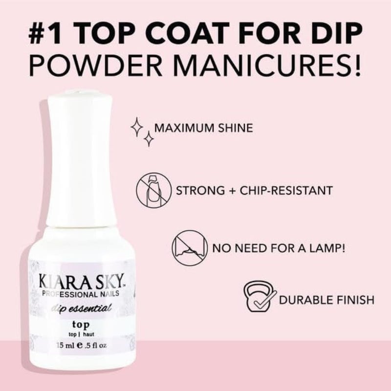 KIARA SKY Dip Manicure Nail Liquid Essentials | 0.5 fl oz | Step #4 Top Coat - Image 2