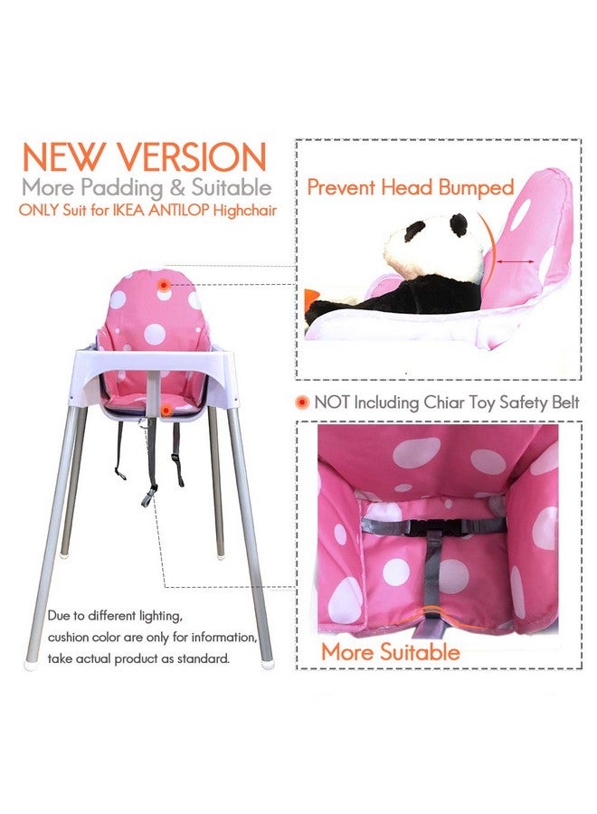 ZARPMA Highchair Cushion for IKEA Antilop Highchair, Baby Toddler Seat Covers, Thick Washable Foldable, Child Chair Insert Mat Padding (Pink) - Image 3