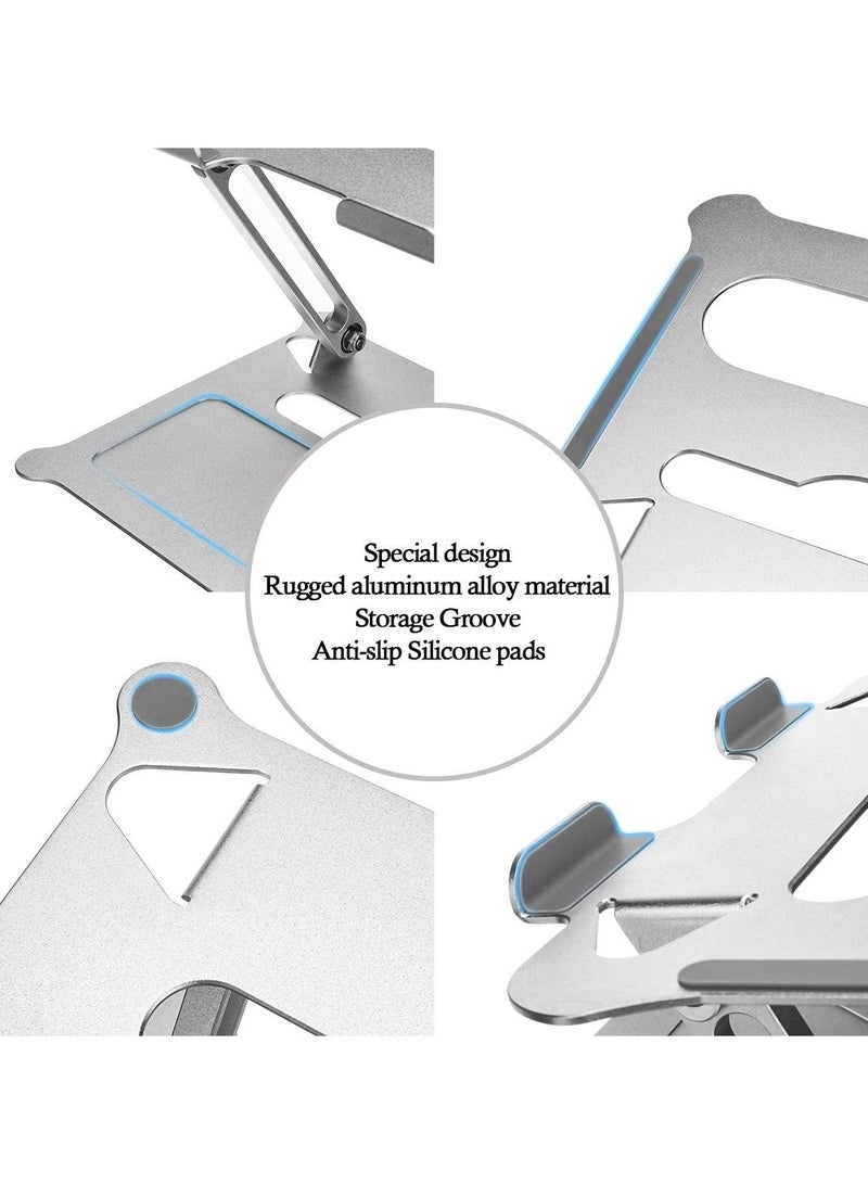 Adjustable Laptop Stand, Ergonomic Laptop Stand for Desk , Light Weight Aluminum Laptop Holder, Computer Stand Compatible with Mac MacBook Pro Air, Lenovo, HP, Dell - Image 2