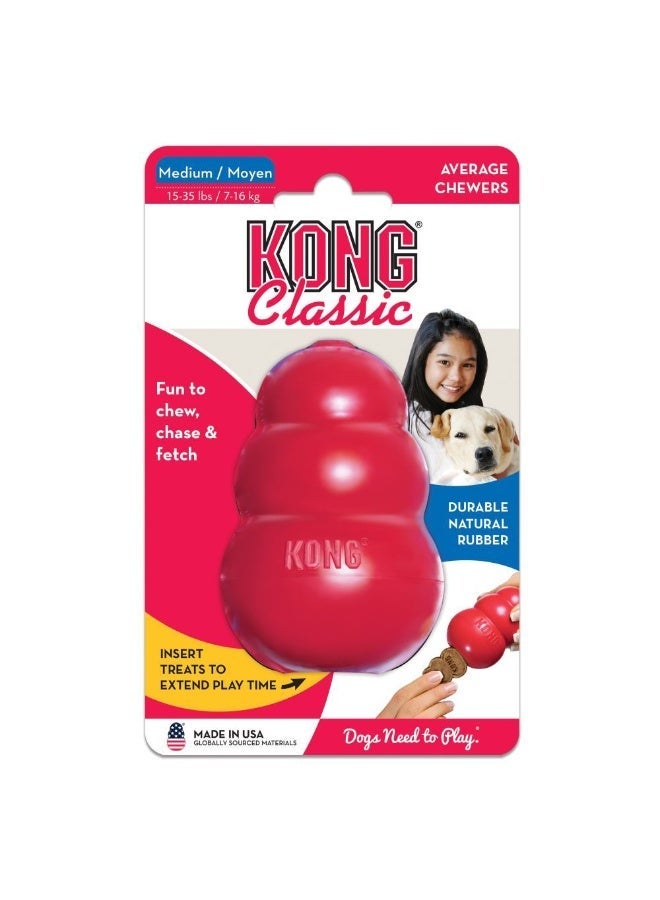 Kong Classic Durable Natural Rubber For Dog Toy (Medium) - Image 3