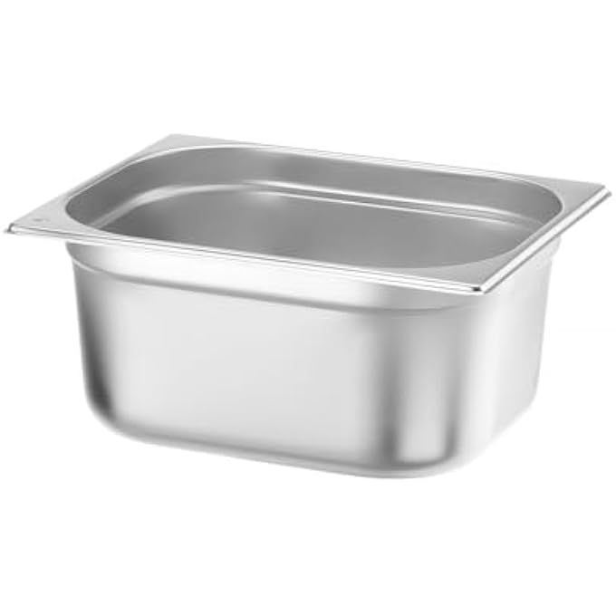 هندي المستلم Gn 12Contenedor GnBordes RedondeadosResistente A Temperaturas De 40A 300Capto Para HornosCongeladoresCalientaplatosBao Mara95L325X265XH 150MmAcero Inox... - Image 2
