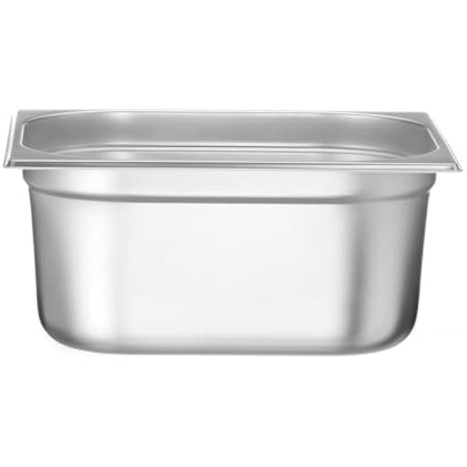 هندي المستلم Gn 12Contenedor GnBordes RedondeadosResistente A Temperaturas De 40A 300Capto Para HornosCongeladoresCalientaplatosBao Mara95L325X265XH 150MmAcero Inox... - Image 1
