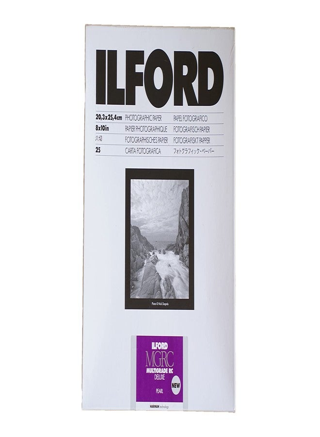 Ilford Multigrade V RC Deluxe Pearl Surface Black & White Photo Paper, 190gsm, 8x10, 25 Sheets
