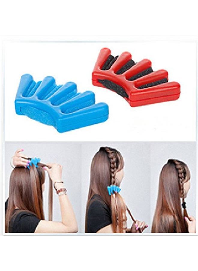 Wendy Mall - 2 Pcs Diy Sponge Hair Styling Tools Fast Bun Maker Braider Braid Stylist Hair Roller Accessories Twist Plait Hair Braiding Tool For Women Lady Girls - Image 1