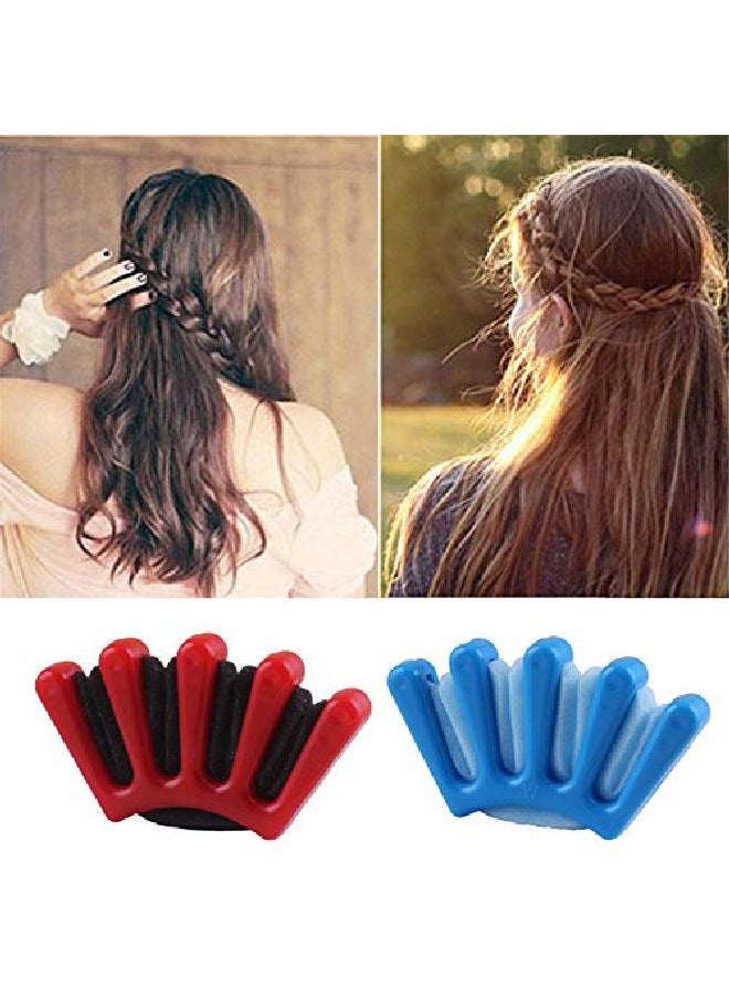 Wendy Mall - 2 Pcs Diy Sponge Hair Styling Tools Fast Bun Maker Braider Braid Stylist Hair Roller Accessories Twist Plait Hair Braiding Tool For Women Lady Girls - Image 1