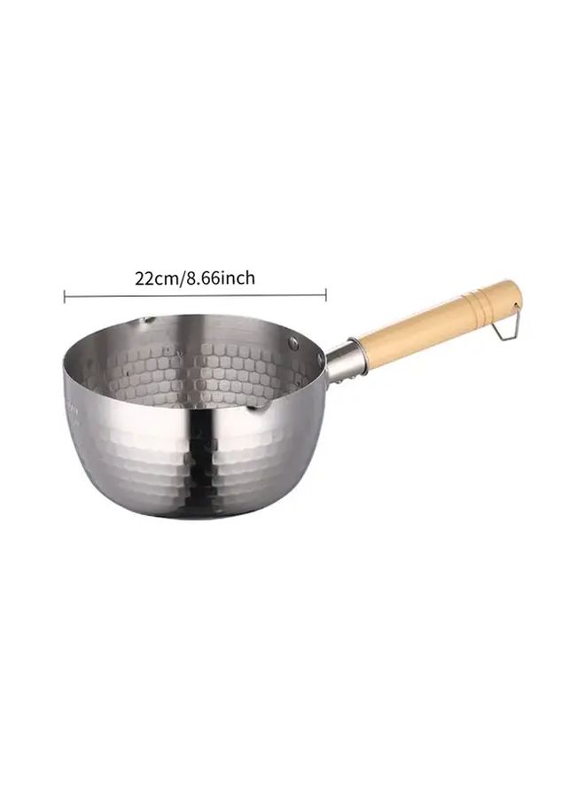 430 Stainless Steel Snow Pan Non Coated Milk Pot Induction Compatible Small Cooking Pan - Image 2