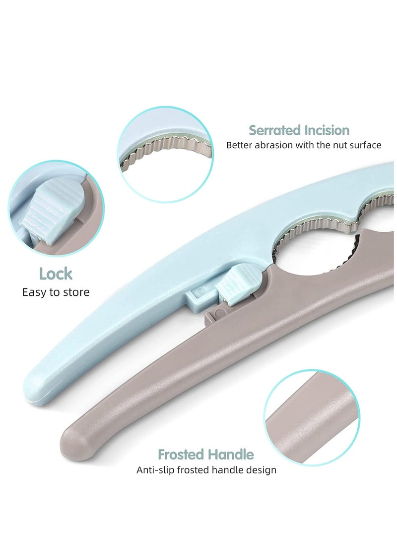 Generic - Nutcracker Double Clamp Mouth Design Non-Slip Handle Nut Cracker Nut Crackers Designed for Nuts with Hard Shells Labor-Saving Multifunctional Nut Crackers for All Nuts 2PCS - Image 1