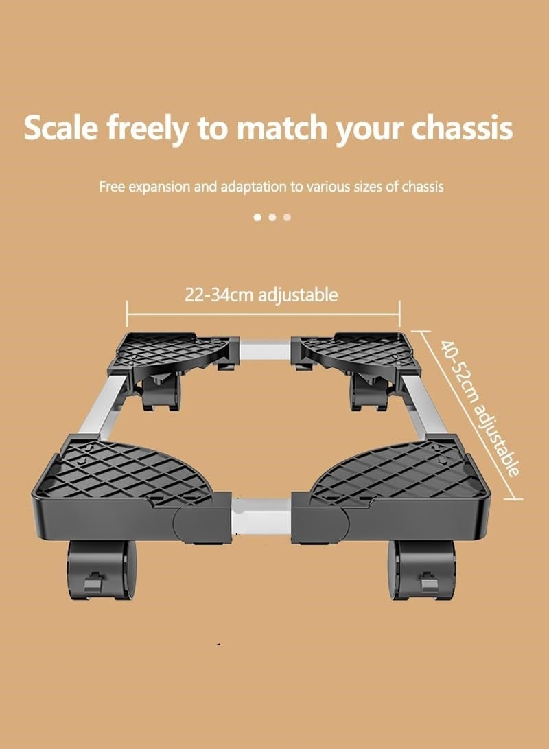 NANAO Computer Tower Holder, Adjustable PC Stand for Most Desktop Towers, Mobile CPU Stand PC Holder CUP Tower Riser for Home Office - Image 2