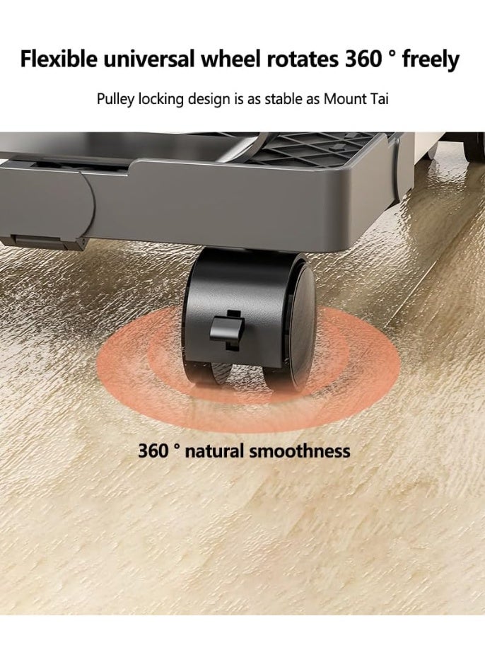 NANAO Computer Tower Holder, Adjustable PC Stand for Most Desktop Towers, Mobile CPU Stand PC Holder CUP Tower Riser for Home Office - Image 3