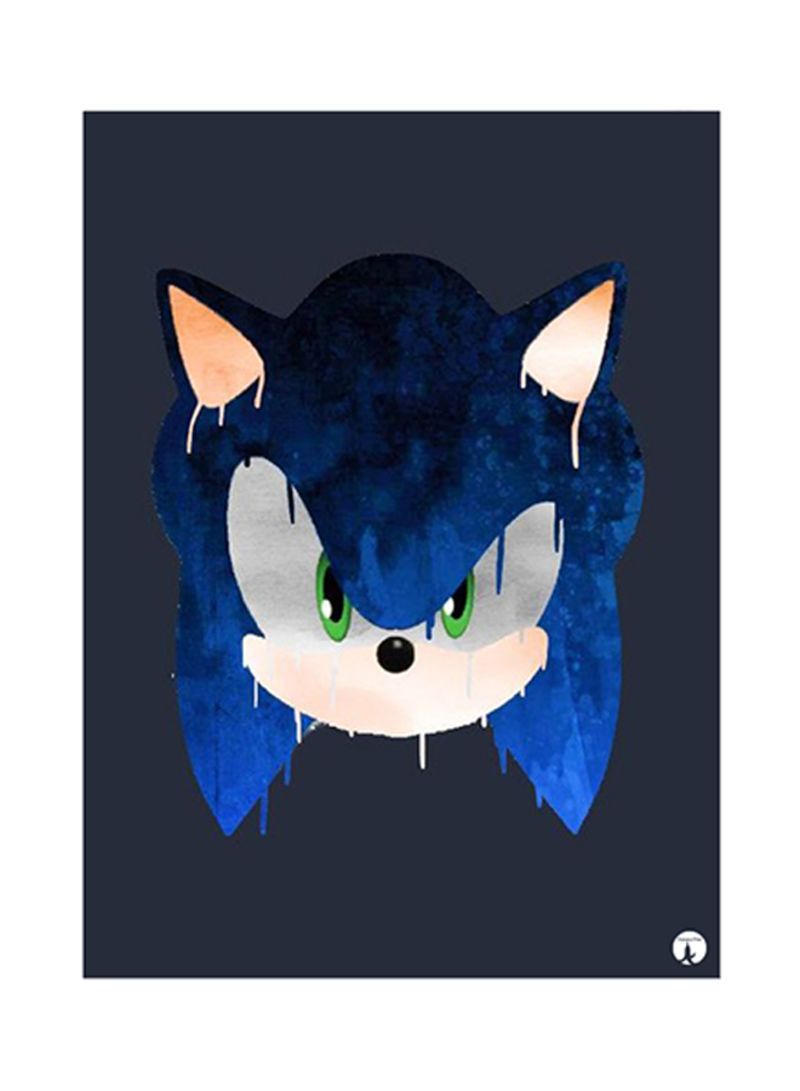 RKN Video Game Sonic Metal Plate Poster Multicolour 15x20centimeter
