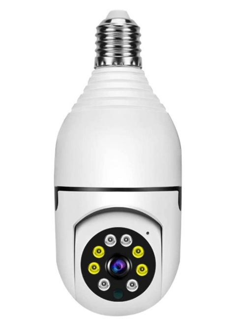 1080P Wireless Tovnet Wifi Pan/Tilt Light Bulb Security Camera, 360 Degrees 3.0MP Cam Home Surveillance CCTV Panoramic IP Camera, with Night Vision