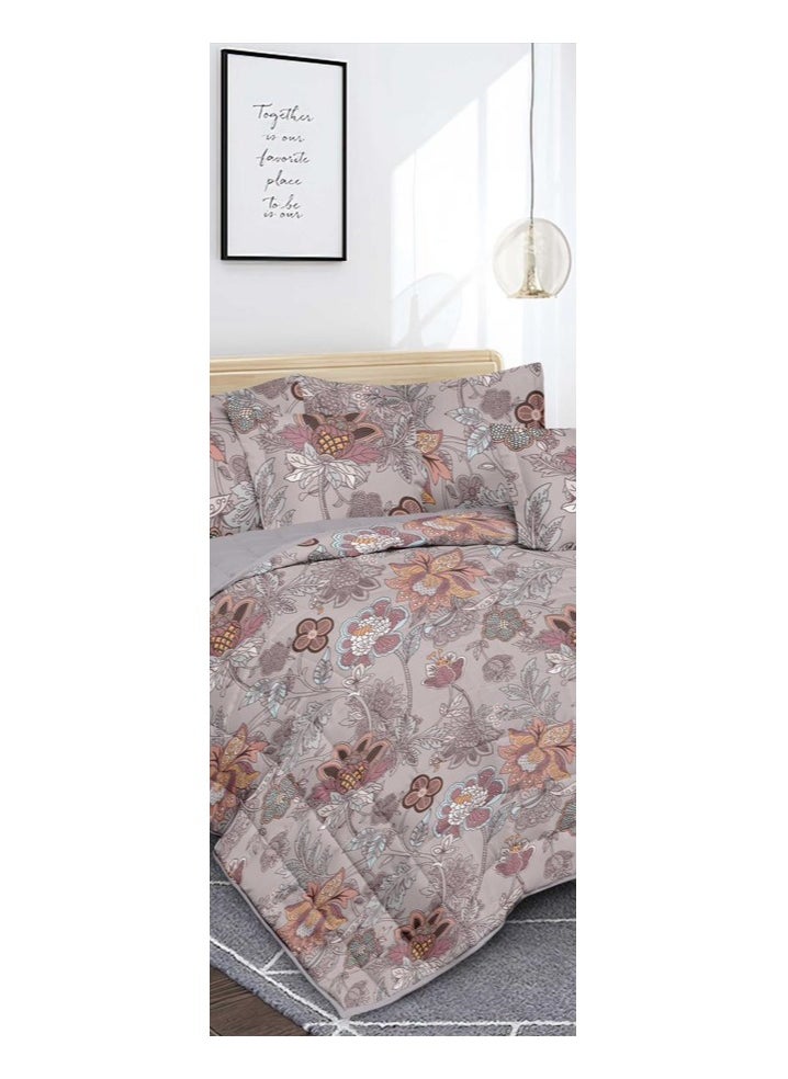 Red Rose A practical summer double bed sheet with a printed design to suit your room's decor, made of microfiber, measuring 230*250cm.  - Image 3