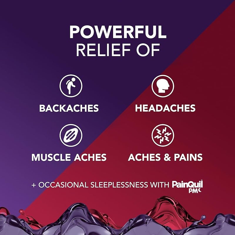 Vicks PainQuil & PainQuil PM Pain Relief Liquid, 1000mg Acetaminophen, 2x12 oz - Image 5
