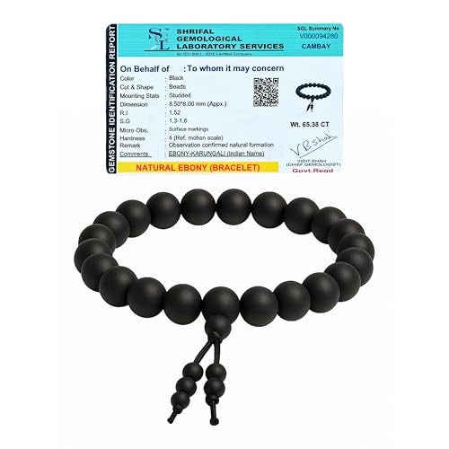 Crocon Karungali Bracelet Original for Men & Women – Certified Natural Unpolished Black Ebony Wood | Karungali Kattai Bracelet | Spiritual Energy Accessory - Image 1
