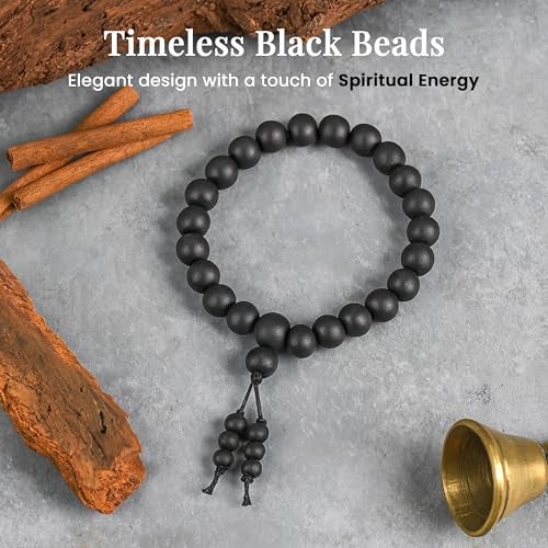 Crocon Karungali Bracelet Original for Men & Women – Certified Natural Unpolished Black Ebony Wood | Karungali Kattai Bracelet | Spiritual Energy Accessory - Image 2