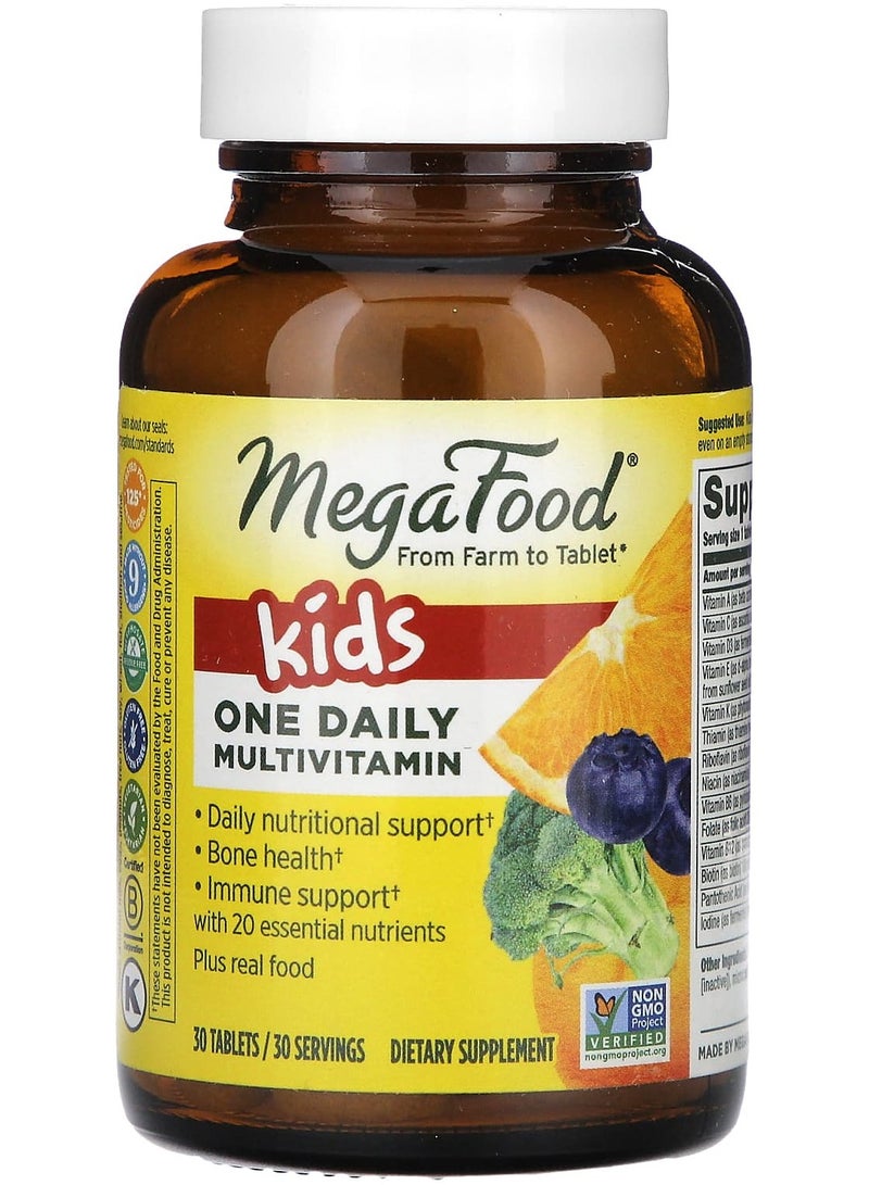 MegaFood Kids One Daily Multivitamin, 30 Tablets