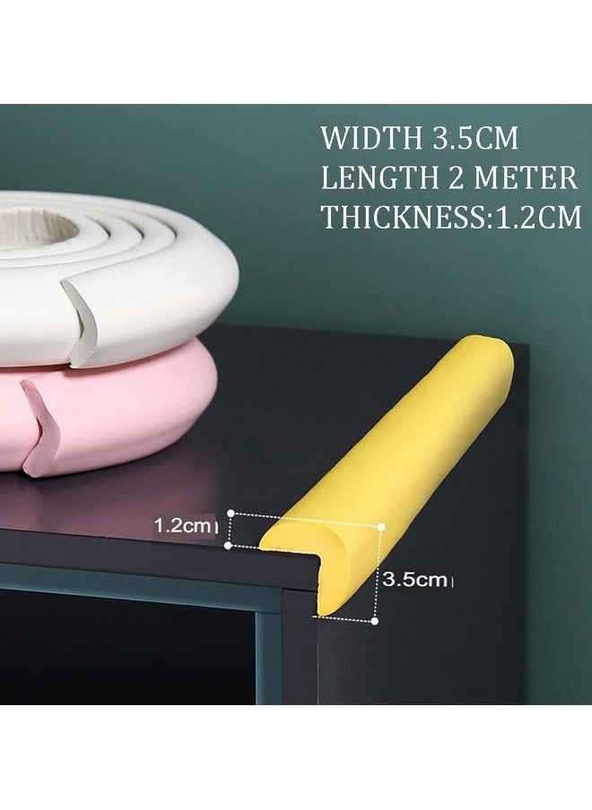 Syga - Baby Safety Strip Furniture Edge Guard Cushion Corner Cover 2 Meter 6.5 Feet Tape Infant Bump Protector (L Shape_Black) - Image 1