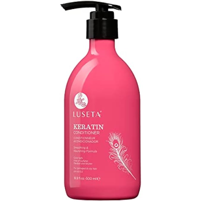 Luseta KERATIN SMOOTH CONDITIONER - INFUSED WITH KERATIN PROTEIN TO REFRESH DRYNESS AND DAMAGED HAIR - SAFE FOR COLOR TREATED, KERATIN TREATED HAIR, SULFATE FREE PARABEN FREE 16.10OZ - Image 1