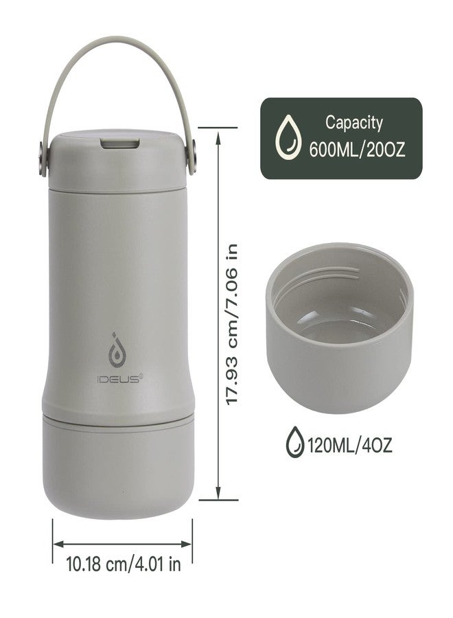 Ideus Soup Thermo with Foldable Spoon and Bowl 20oz, All-in-one Insulated Bento Lunchbox Stainless Steel Leakproof Portable Soup Container Vacuum Thermal Food Jar for Lunch Celadon - Image 5