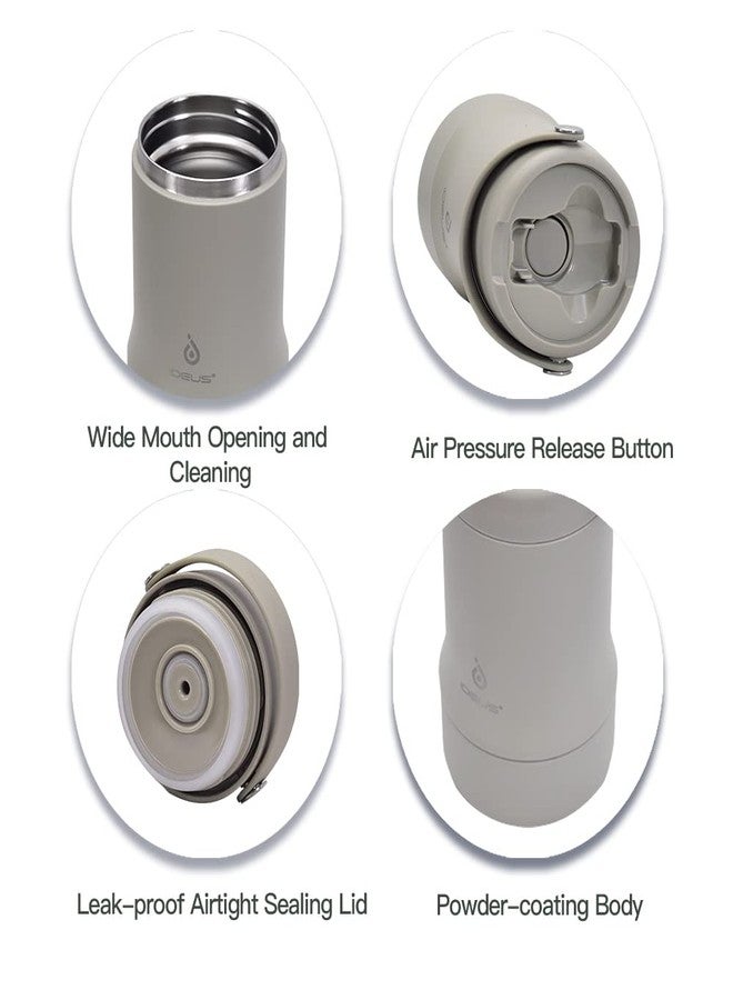 Ideus Soup Thermo with Foldable Spoon and Bowl 20oz, All-in-one Insulated Bento Lunchbox Stainless Steel Leakproof Portable Soup Container Vacuum Thermal Food Jar for Lunch Celadon - Image 4